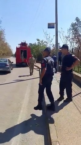 Lisenin bahçesinde çıkan yangın korku dolu anlar yaşattı