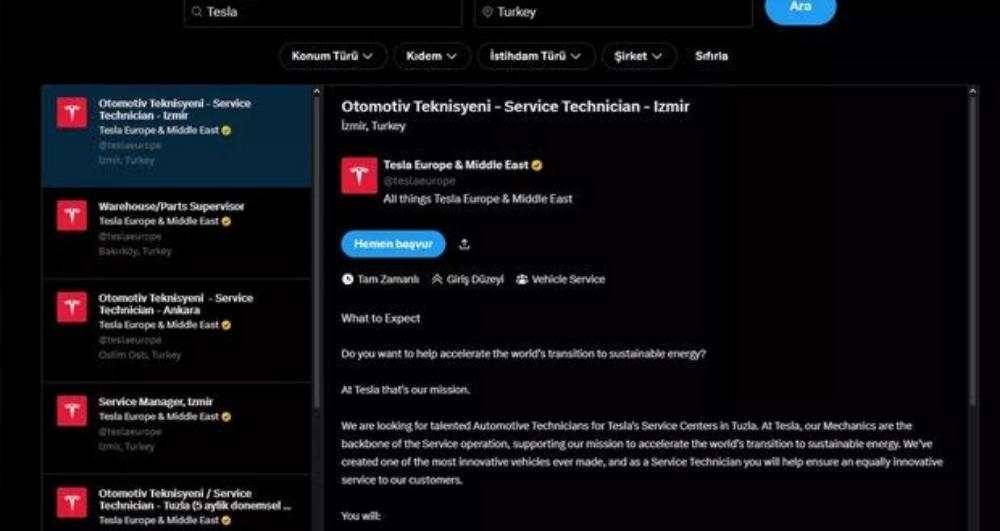 O marka Türkiye'de iş ilanı açtı