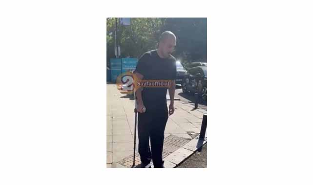 Ayağından vurulan Ezgi Mola'nın eski eşi koltuk değnekleriyle görüntülendi