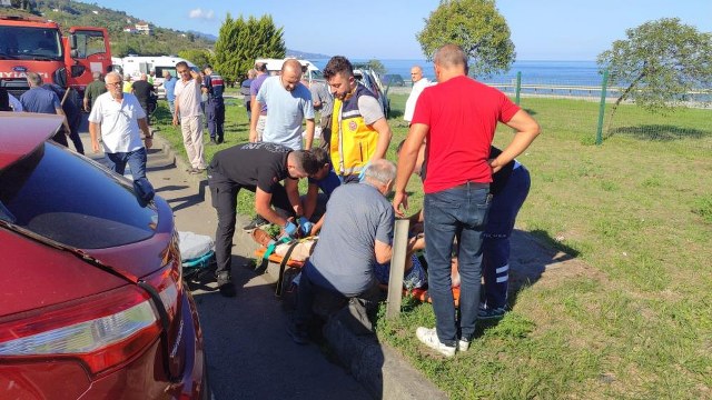 Giresun'da kavşakta kaza: 3 yaralı