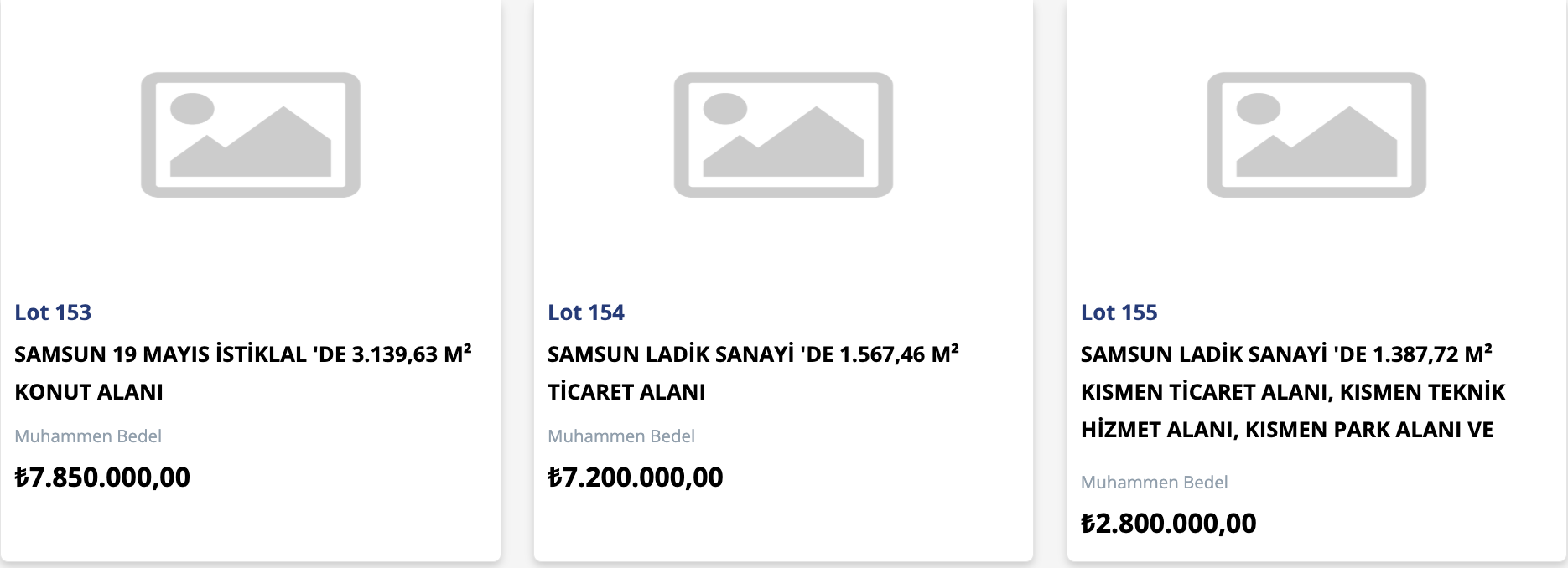 Kentsel Dönüşüm Başkanlığı Samsun'da 3 arsa satacak