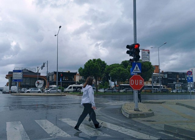 Samsun'dan İsrail'e kırmızı ışık: Trafik lambaları 'Özgür Filistin' diye yanıyor