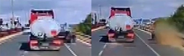 Yola kontrolsüz giren otomobil metrelerce sürüklendi