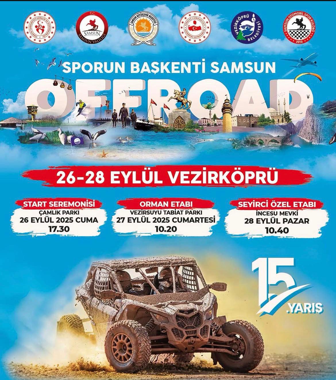 Samsun'da 15. kez Offroad heyecanı