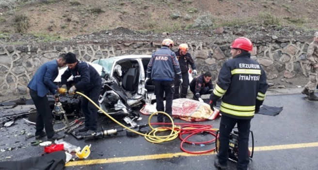 Erzurum’da katliam gibi kaza: 5 ölü, 10 yaralı