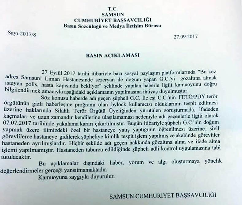 Hamile FETÖ şüphelisine doğum izni