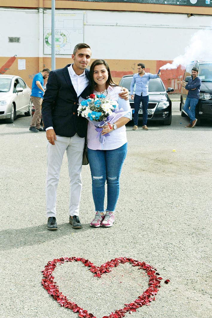 15 araçlı evlilik teklifi