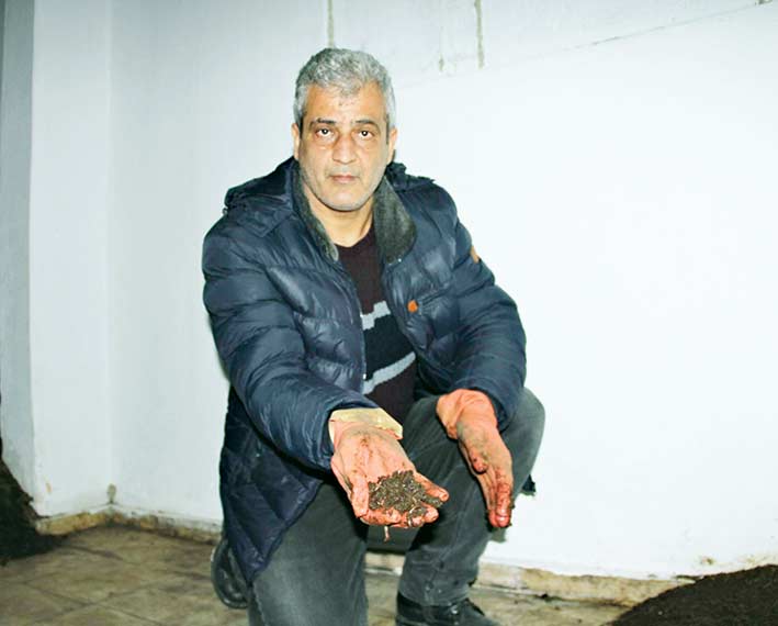 İnsanlar kanser olmasın diye 1 milyon solucan ile organik gübre üretiyor