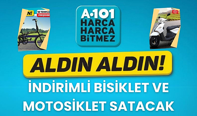 A101 indirimli bisiklet ve motosiklet satacak