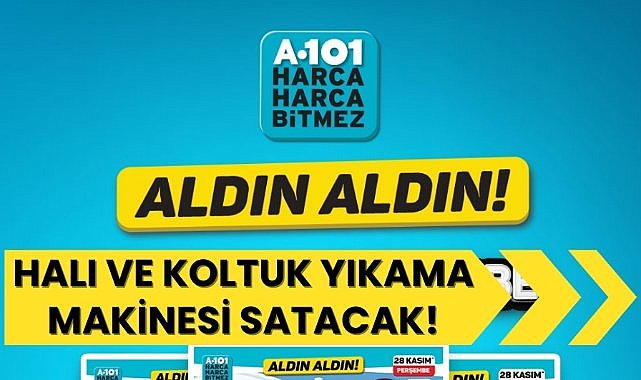 A101'e koltuk ve halı yıkama makinesi satacak! A101 28 Kasım Aldın Aldın Kataloğu
