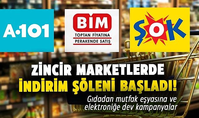 Zincir marketlerde indirim şöleni başladı!
