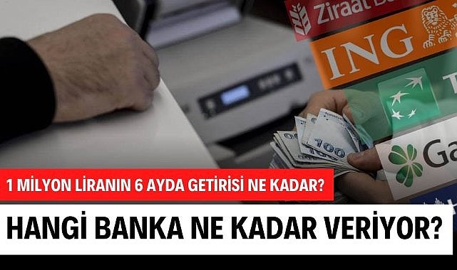 1 milyon liranın 6 aylık faiz getirisi ne olur? Hangi banka ne kadar veriyor?