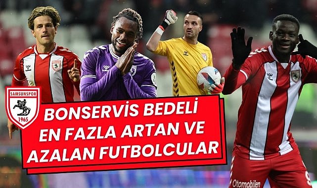 Samsunspor'da en fazla bonservis bedeli artan ve azalan isimler