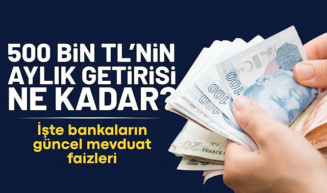 500 bin TL'nin aylık getirisi ne kadar? İşte tüm bankaların güncel mevduat faiz oranları