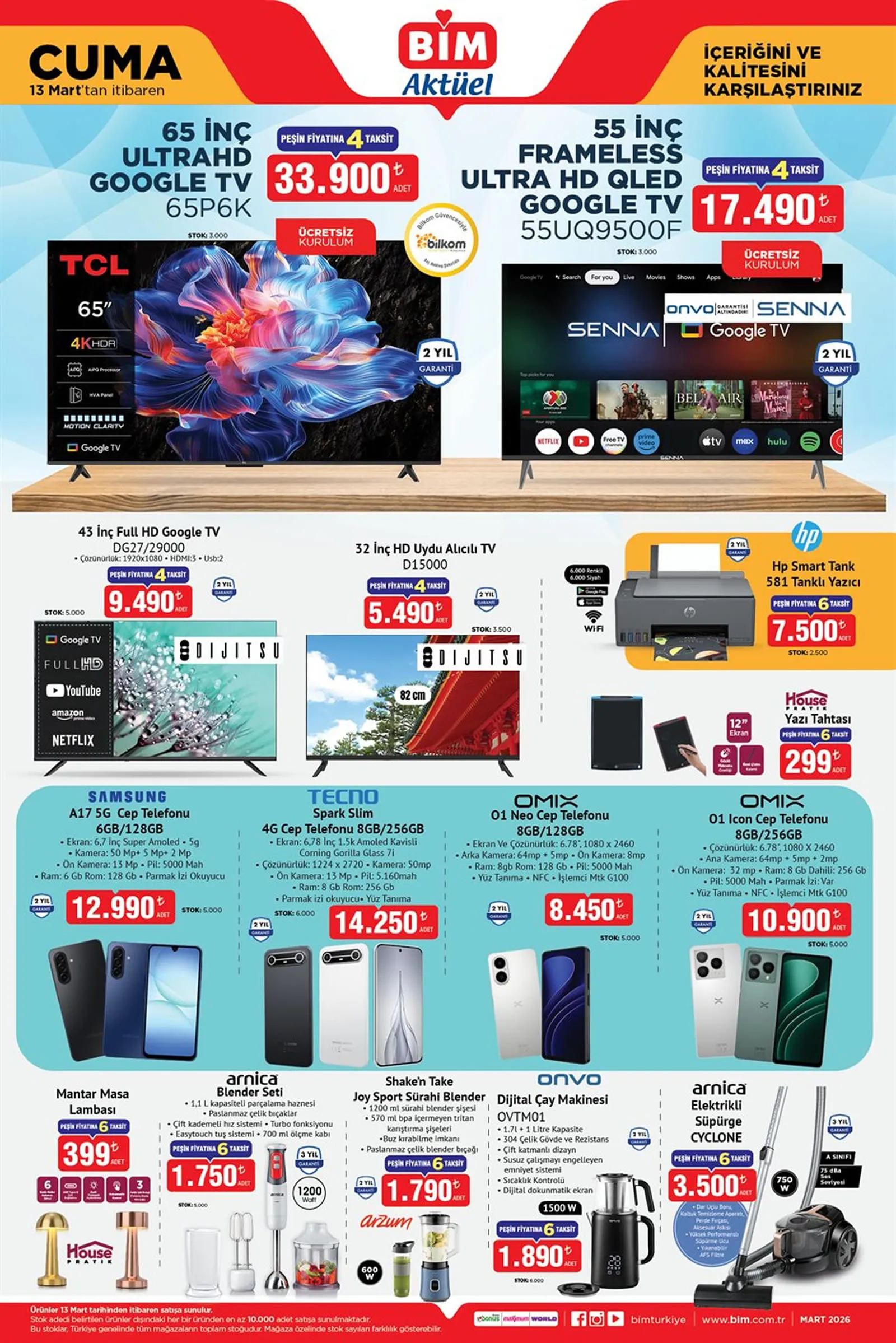 Bim'de bayram indirimleri erken başladı! 13 Mart 2026 Bim aktüel kataloğu-1
