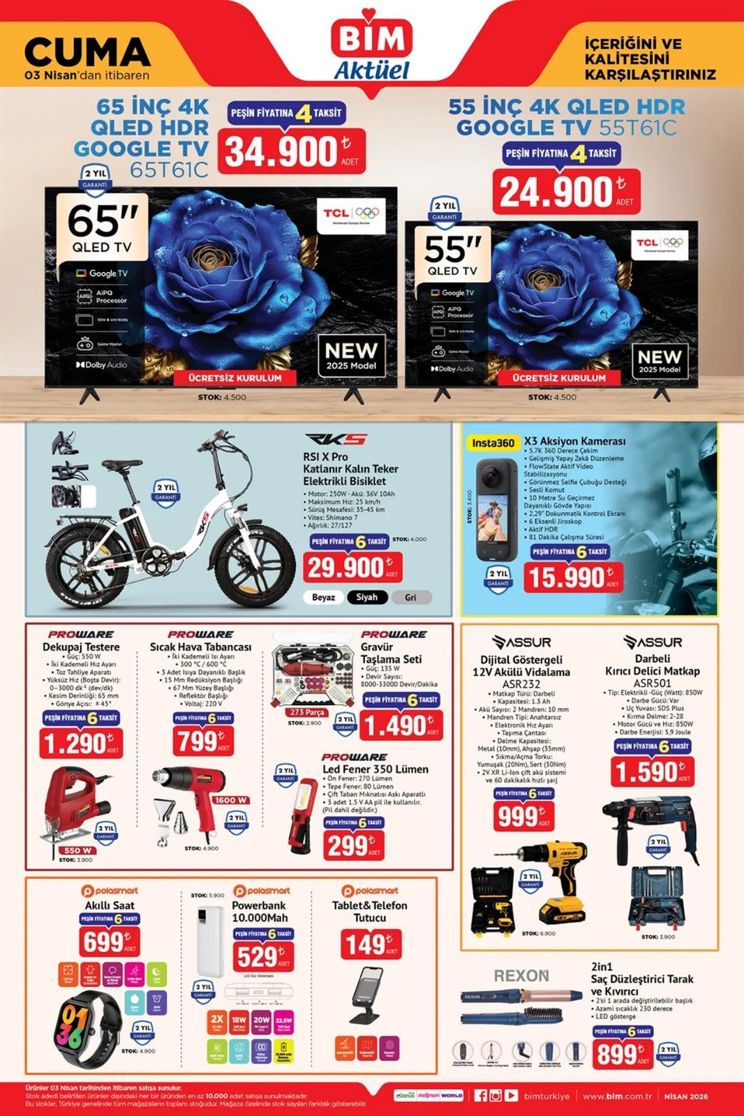 BİM’de teknoloji ve bebek festivali! 3 Nisan 2026 Aktüel Kataloğu yayında-3