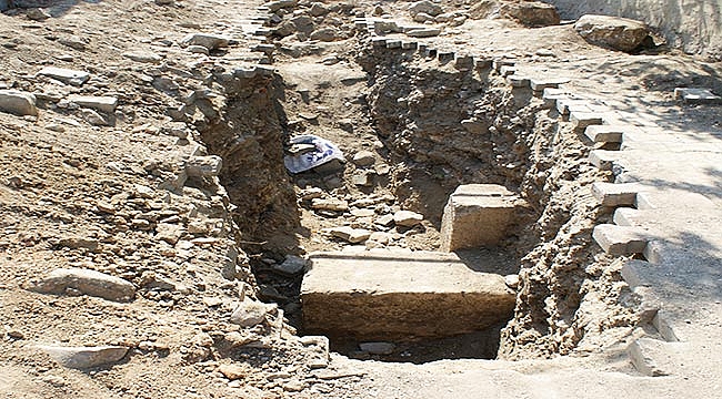 Altyapı çalışmasında tarihi kalıntılar bulundu