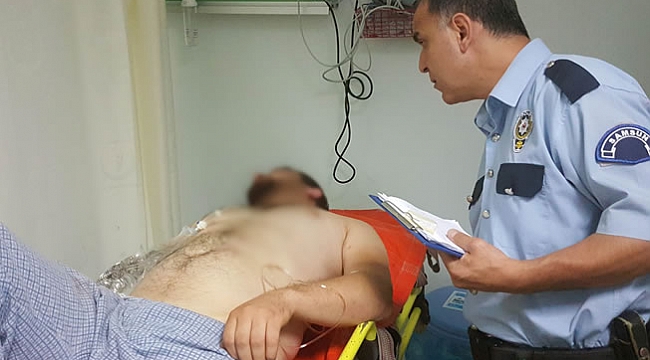 Kazara vurulan şahıs hastanelik oldu