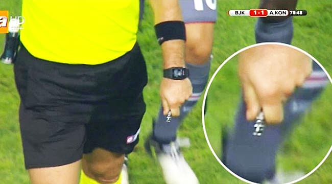 Süper Kupa maçında sahaya bıçak atan holigan tutuklandı