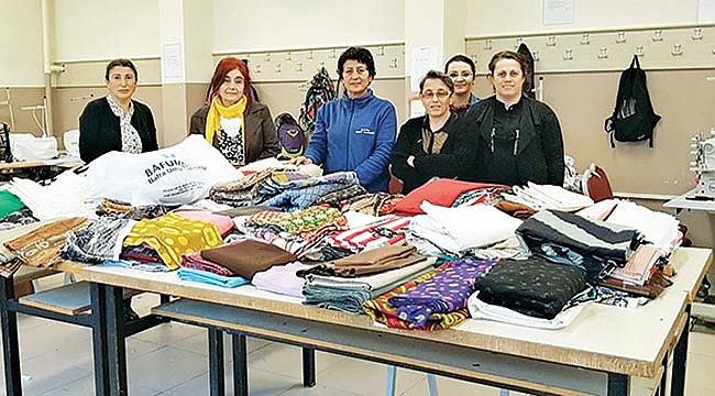 Dernekten liseye kumaş desteği 