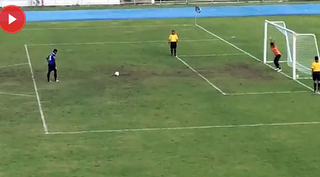 Yeşil sahalar böyle penaltı golü görmedi