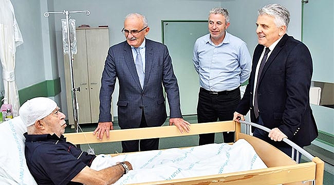 BAŞKAN YILMAZ’DAN GEÇMİŞ OLSUN ZİYARETİ