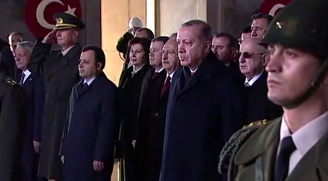 Devlet erkanı Anıtkabir'de