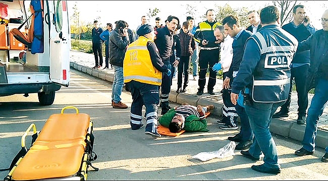 ‘Dur’ ihtarına uymayan sürücü yayaya çarptı 