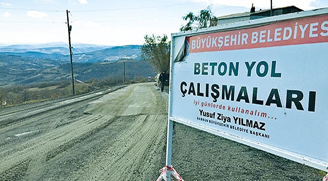 KÖYLÜLERDE BETON YOL COŞKUSU
