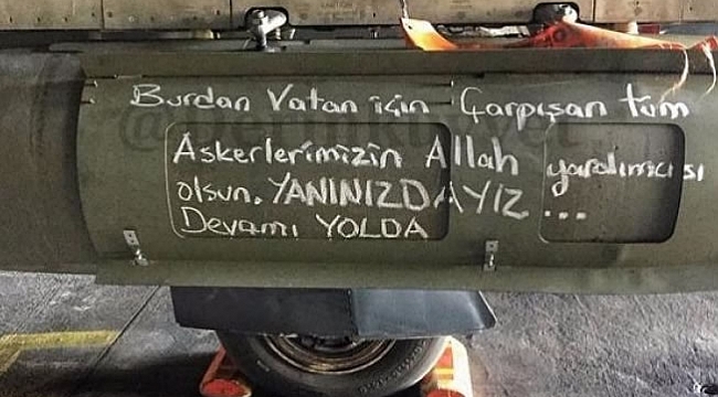 Mehmetçik'ten bombalı mesaj
