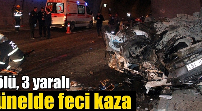 Tünelde feci kaza
