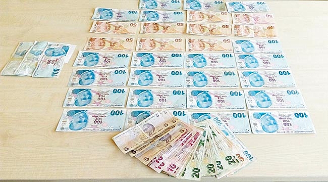 Alaçam'da sahte para ele geçirildi 