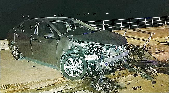 Denize uçmaktan son anda kurtuldu