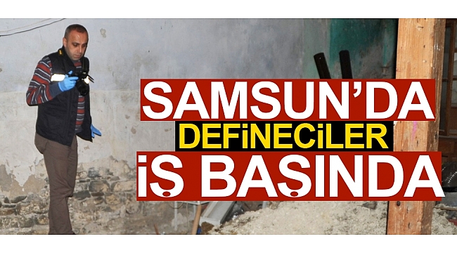Samsun'da defineciler iş başında