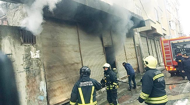 Samsun’da depo yangını