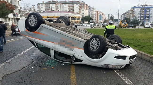 Samsun’da otomobil takla attı: 1 yaralı