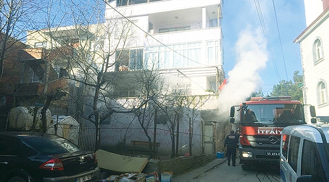 Samsun'da depo yangını