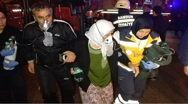 Samsun’da yangında 3 kişi hastanelik oldu