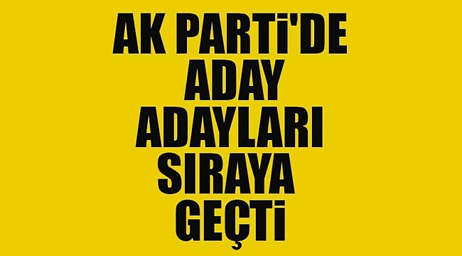 AK Parti'de aday adayları sıraya geçti