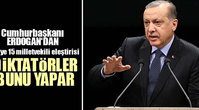 Erdoğan: Ama diktatörler bunu yapar