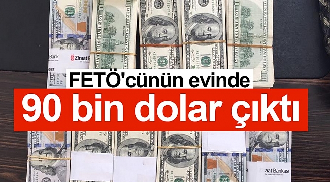 FETÖ'cünün evinde 90 bin dolar çıktı