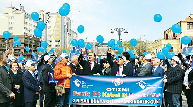 Samsun'da otizmliler için farkındalık yürüyüşü