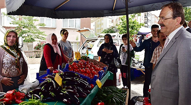 Başkan Şahin Halk Pazarı’nda