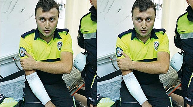 Kavgayı ayıran polis bıçaklandı 