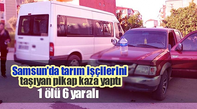 Tarım işçilerini taşıyan araç kaza yaptı