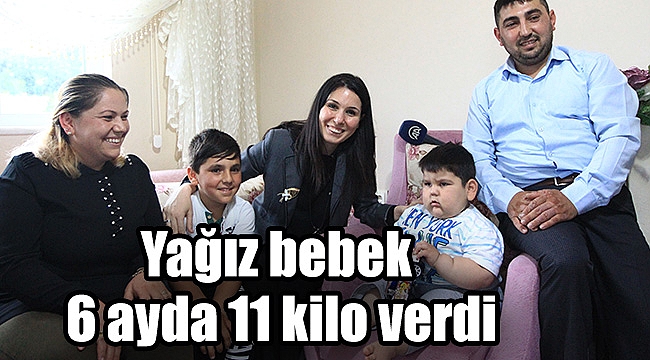 Yağız bebek 6 ayda 11 kilo verdi