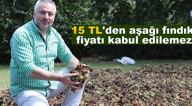 15 TL'den aşağı fındık fiyatı kabul edilemez