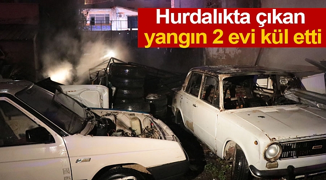Hurdalıkta çıkan yangın 2 evi kül etti