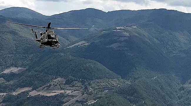 Jandarmadan helikopterli kenevir araması