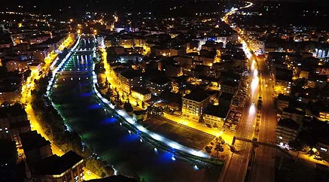 Terme’de aydınlatma çalışmaları devam ediyor